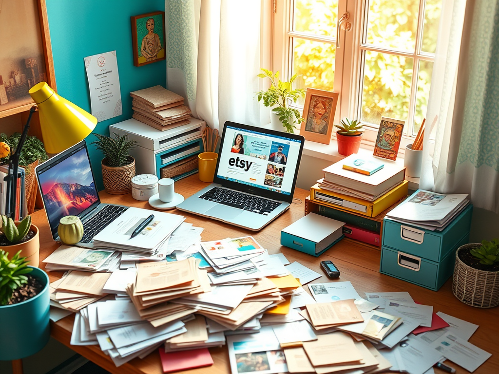 Cleaning up not only papers b Etsy shop!